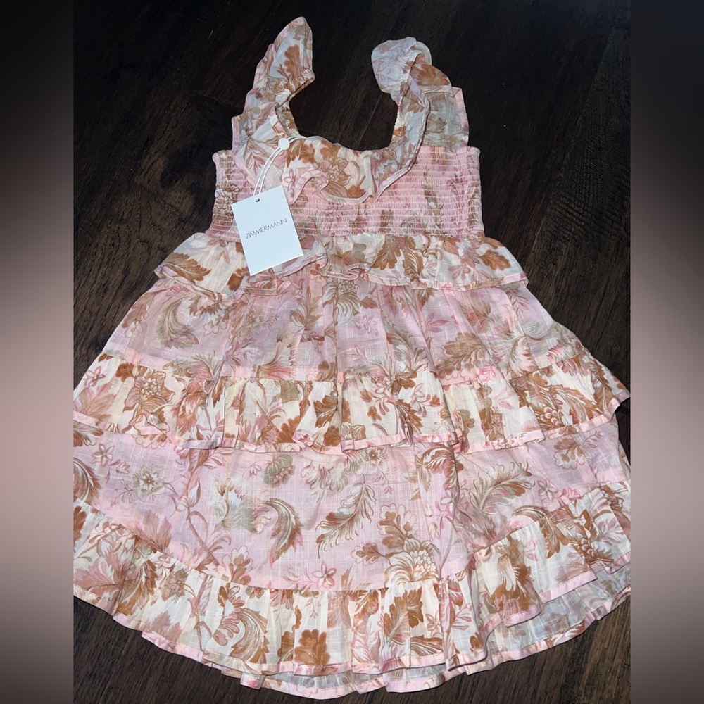 NWT Zimmermann Girls Jeannie Ruffle Tiered Dress | Size 4 - Picture 2 of 3